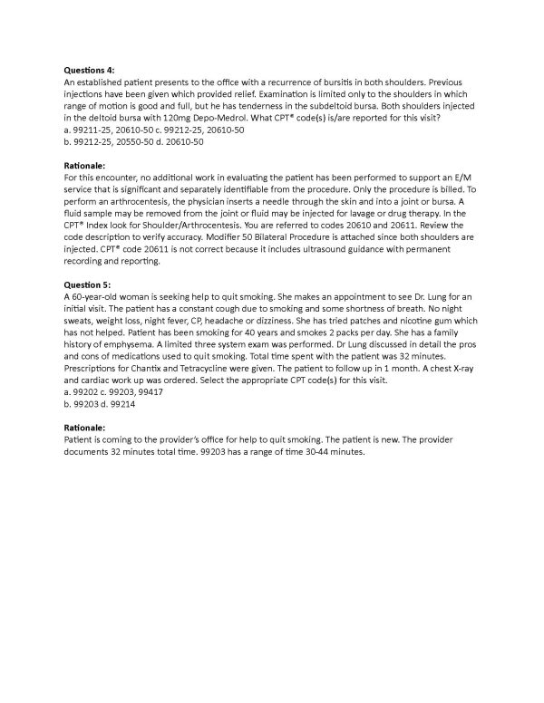 CPC Practice Exam: Evaluation & Management (55 Questions) - Image 3